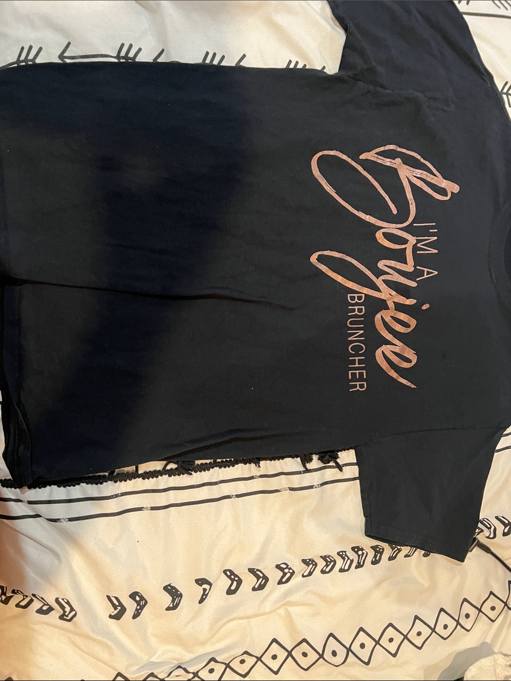 I'm A Bruncher Graphic Tee - Black with Rose Gold Print